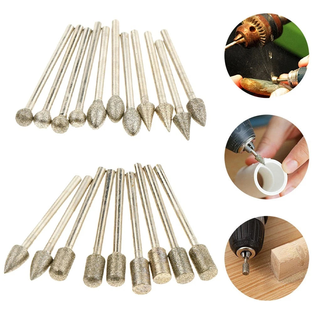 20pcs Stone Carving Set Grinding Heads for Rotary Tool Accessories