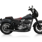 Black Red Driver & Passenger Seat for Harley Dyna Street Fat Bob (06-17)