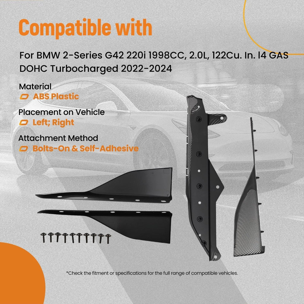 2X Side Skirt Extension Lip Kit for BMW G42 230i M240i (2022–2024)