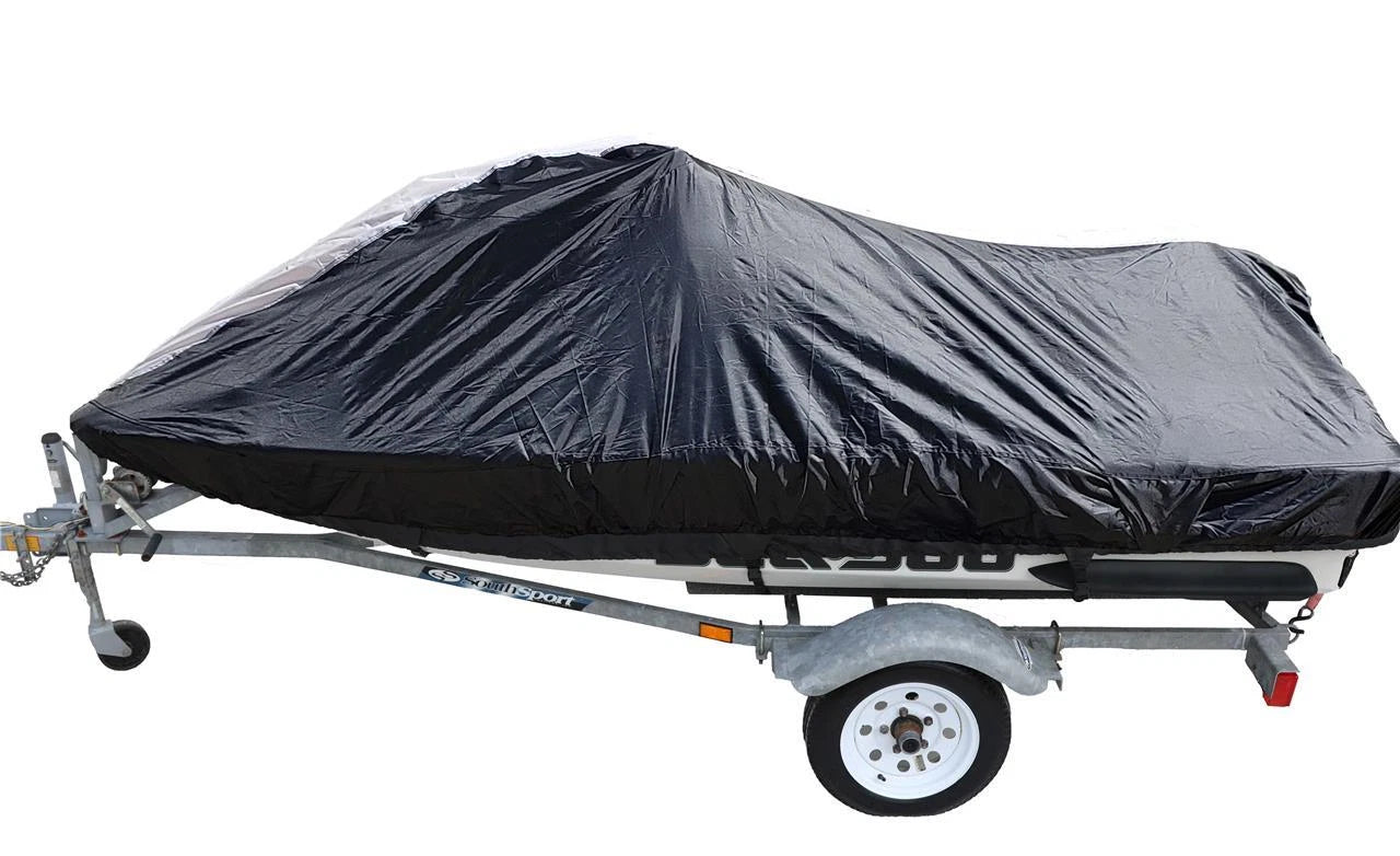Jet Ski Cover for Sea Doo Spark 3up 900 HO ACE (2015) - 420 Denier Black Gray