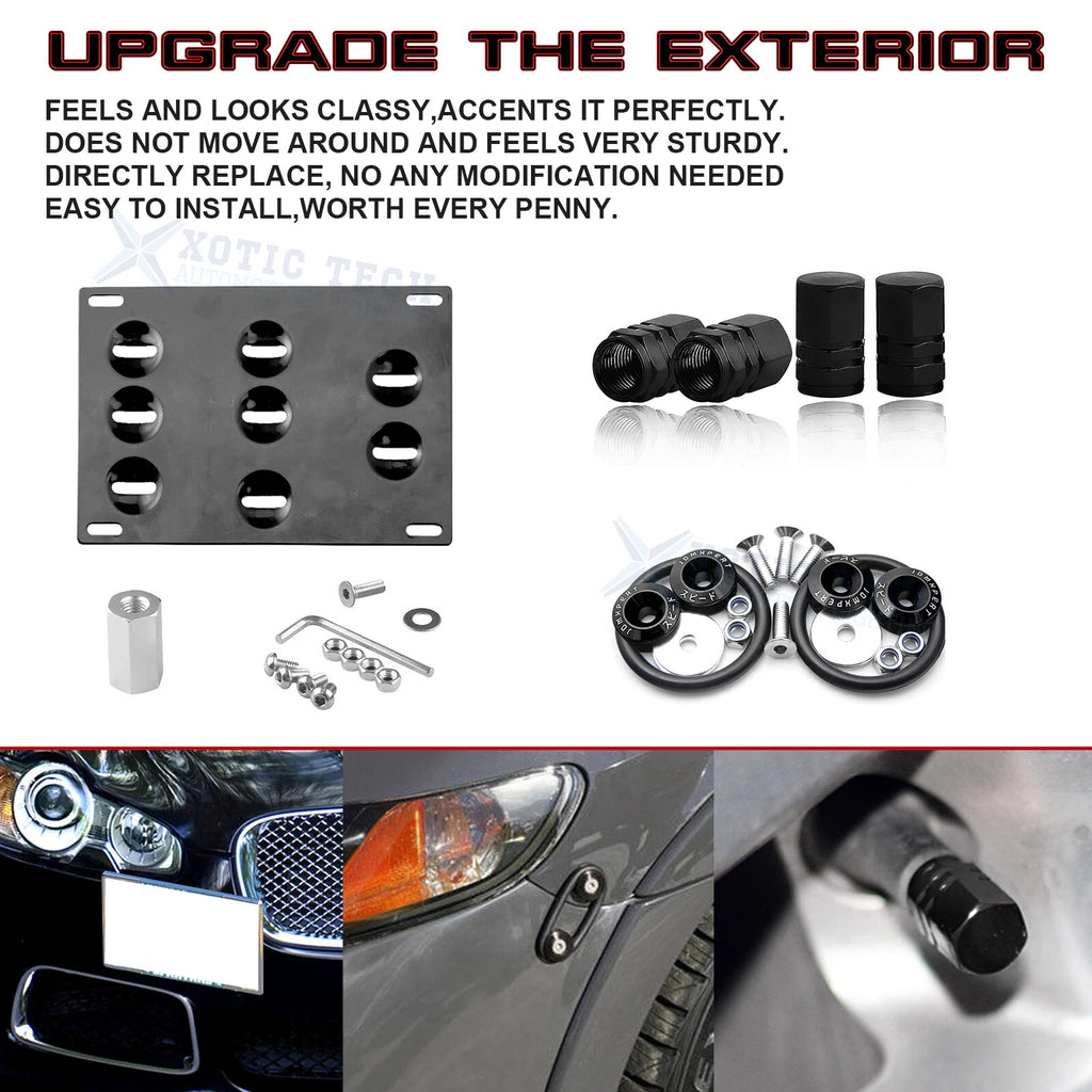 Tow License Plate + Air Valve Cap + Release Fastener for Jaguar XE (2017-2020)