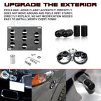Tow License Plate + Air Valve Cap + Release Fastener for Jaguar XE (2017-2020)
