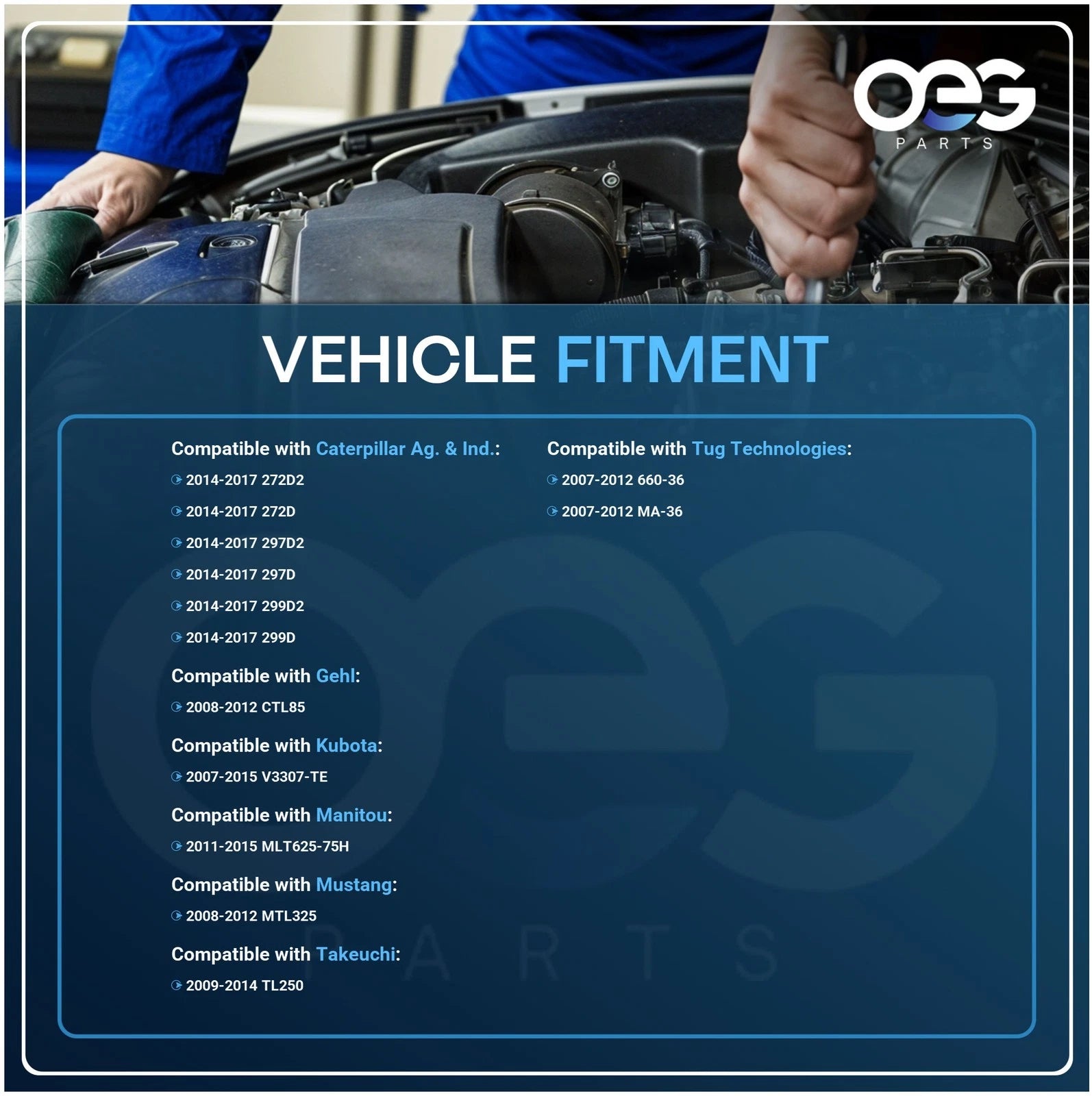 12V Starter for Kubota V3307-TE (2007-2015)