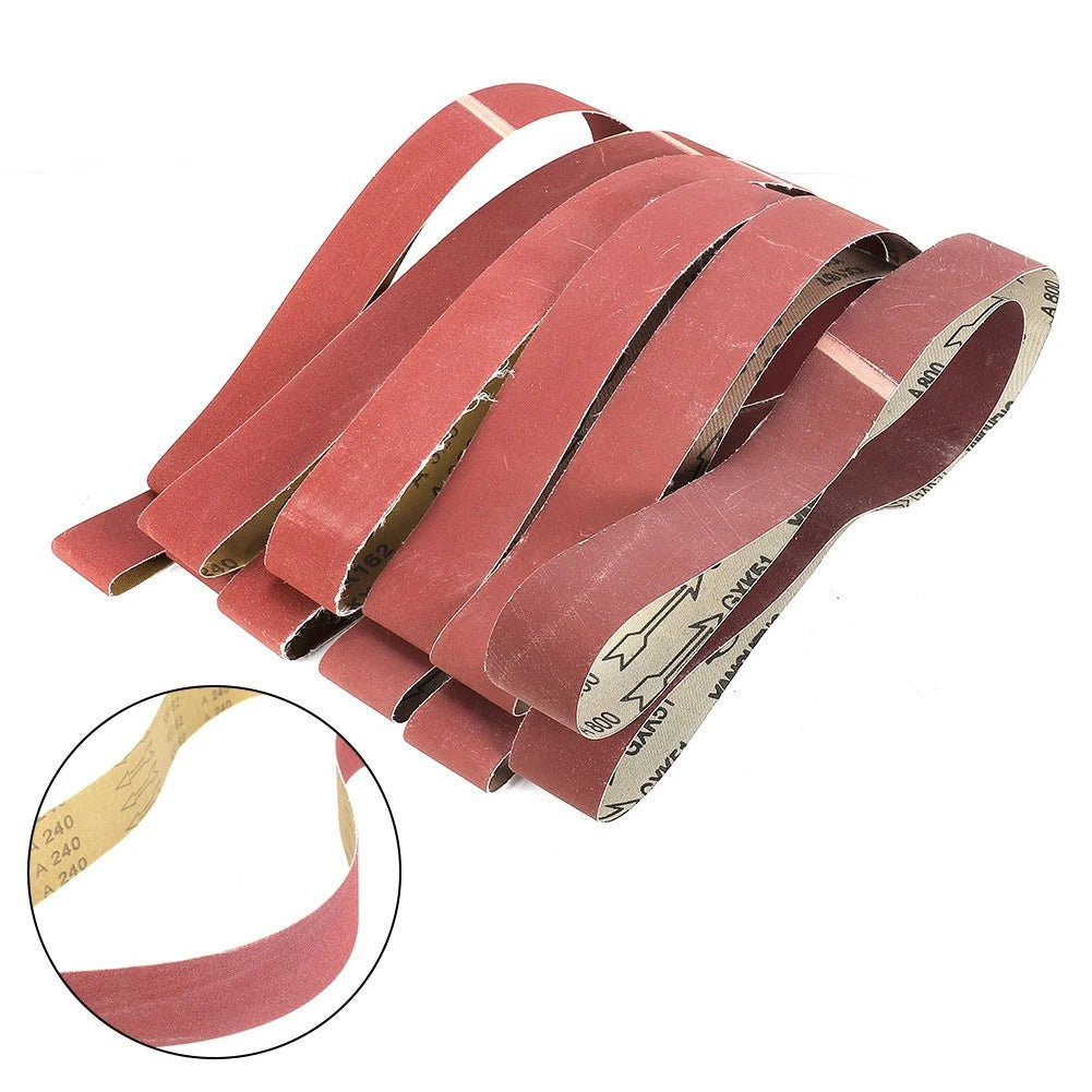 Set of 6 Sanding Belts for Sander (5x182cm, 72 Grit)