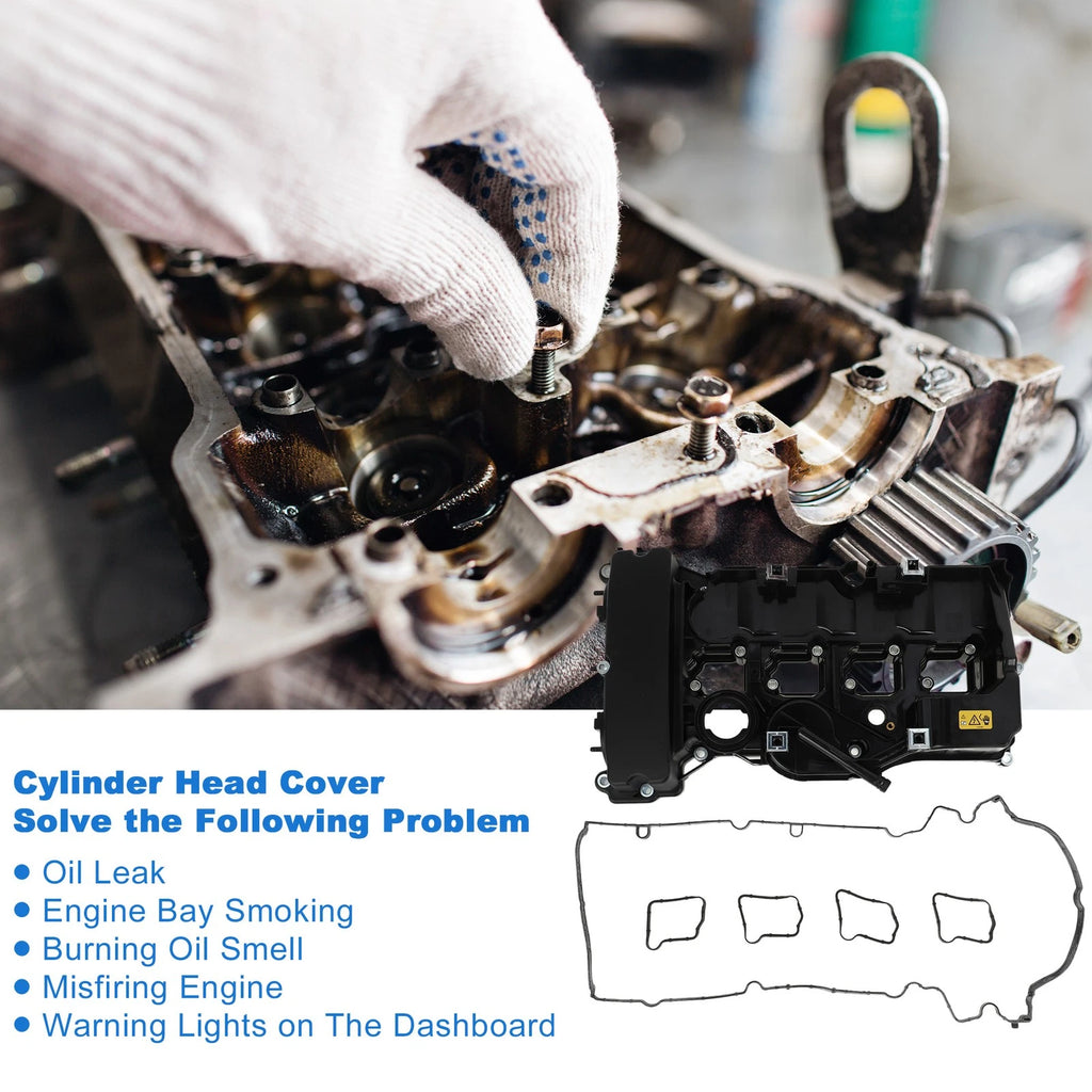 Front Engine Valve Cover w/ Gasket No.A2710101030 for Mercedes-Benz C230 (2000–2007)