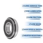6206NR2RS Deep Groove Ball Bearings for Scooter Skateboard (30x62x16mm)