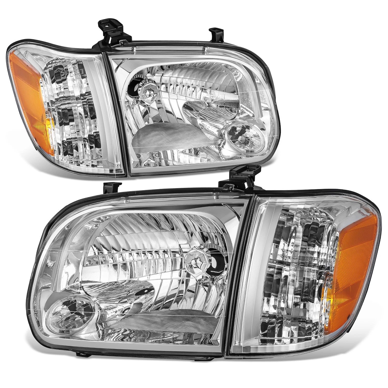 Factory Style Chrome Housing Headlights for Toyota Sequoia/Tundra (2005–2007)