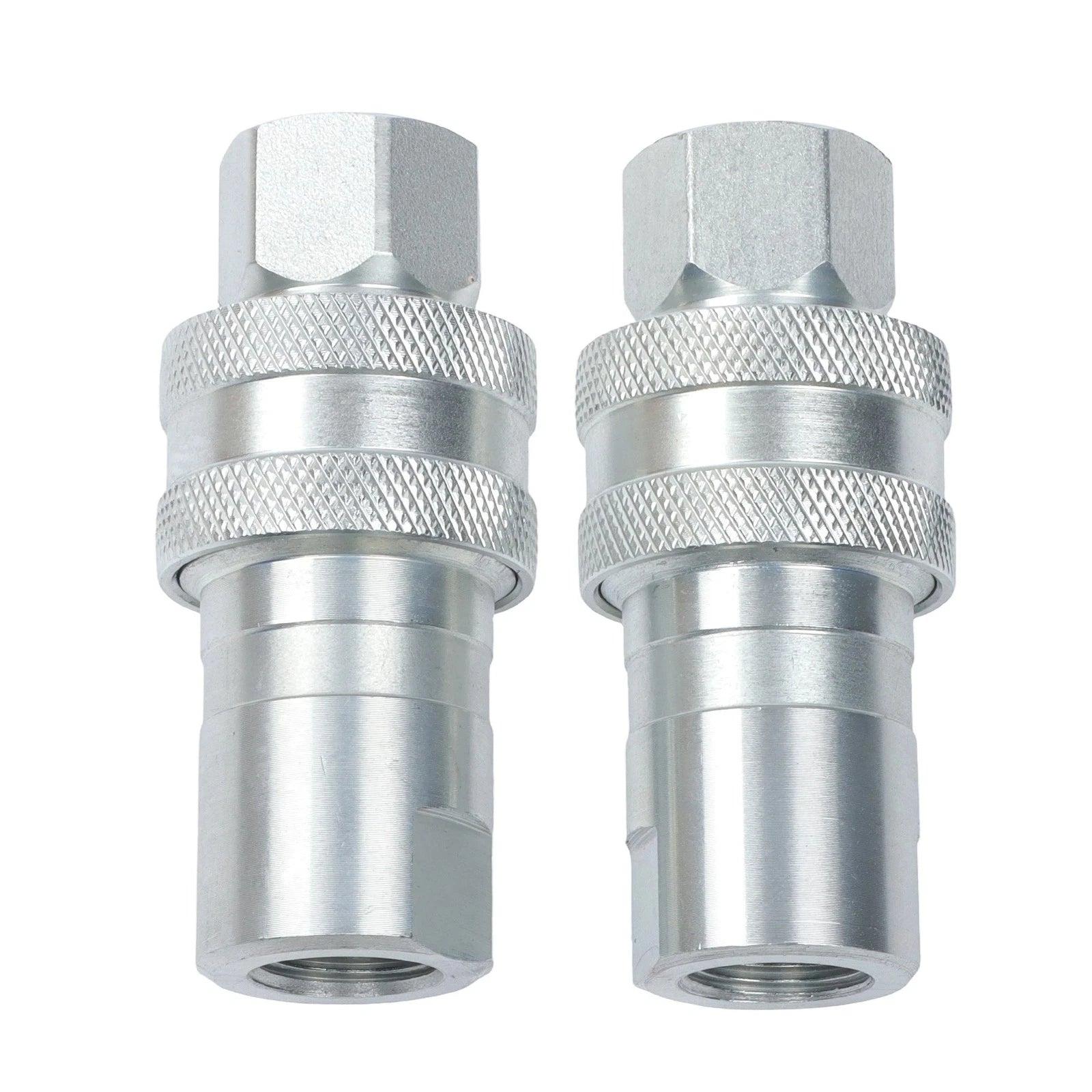 3/8" NPT Thread Hydraulic Quick Connect Couplers Set of 4 ISO 5675 with Dust Caps