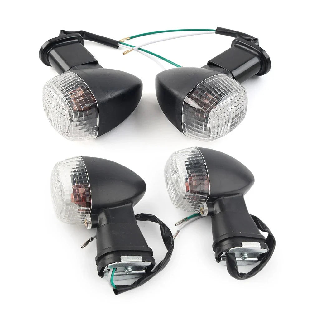 Clear Front Rear Turn Signal Lights for Kawasaki Ninja ZX12R ZX9R ZX7R (2000-2006)