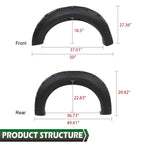 Offroad Pocket Rivet Style Black Wheel Fender Flares for Ford F150 (2009–2014)