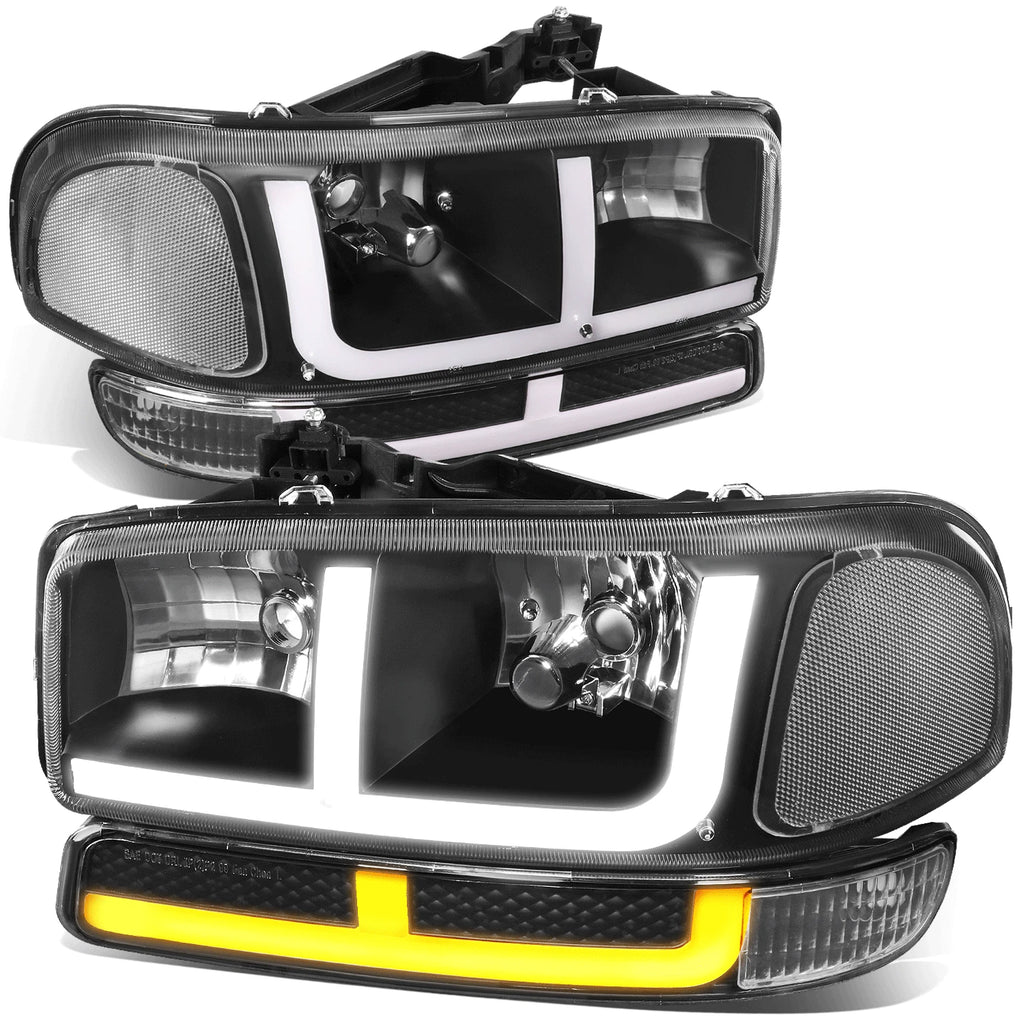 LED Bumper Headlights for GMC Sierra/Yukon (1999–2007) Black Housing