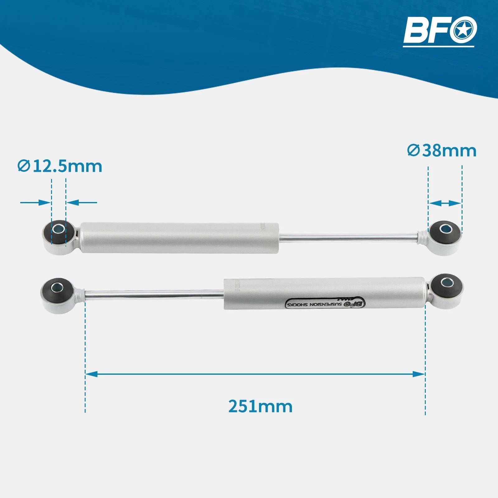Front Dual Steering Stabilizer for Jeep Wrangler TJ/LJ (1997–2006)