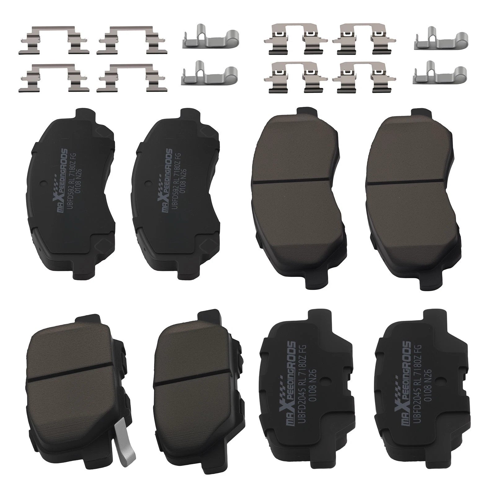 Set of 4 Ceramic Brake Pads for Mitsubishi Outlander/RVR (2013–2019)
