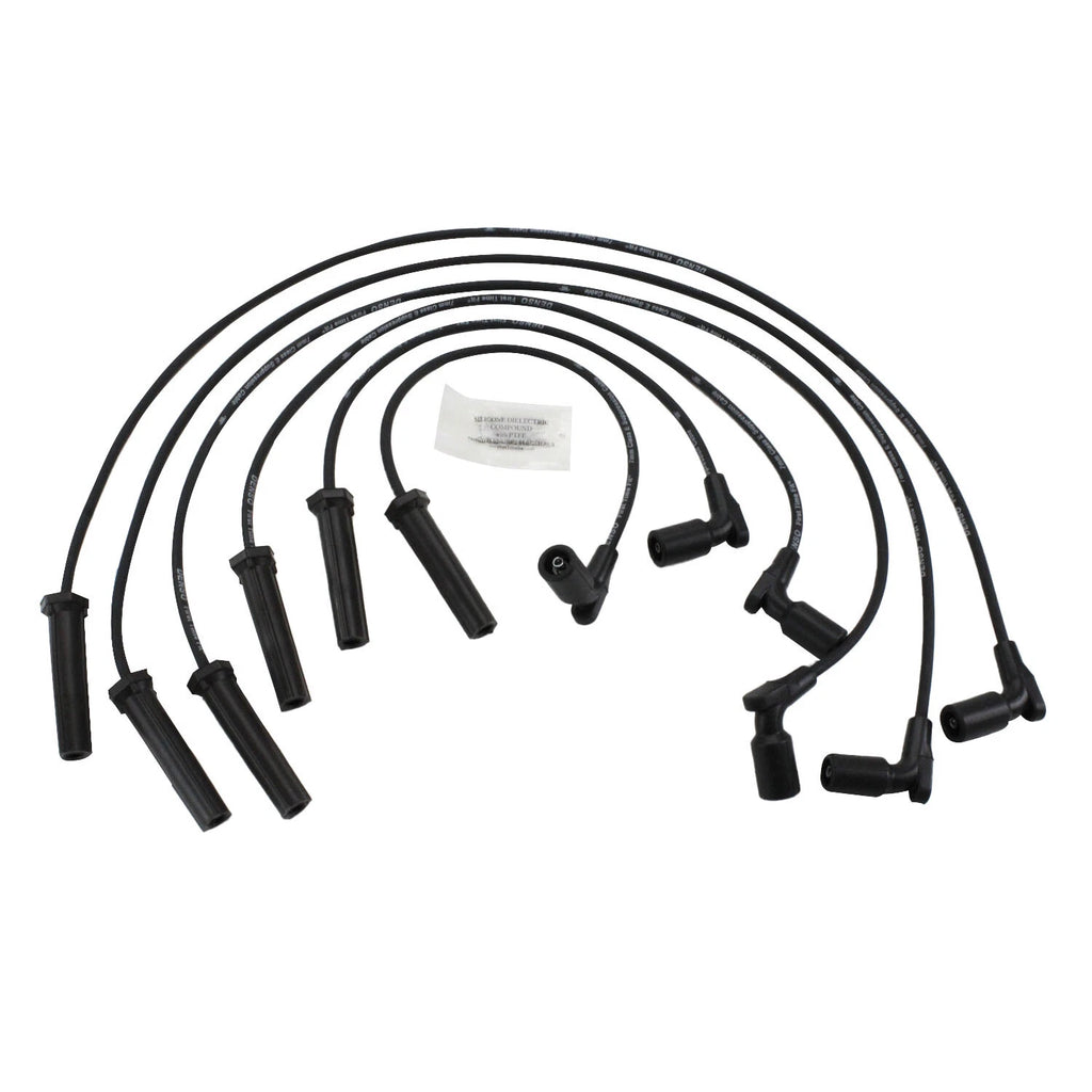 Set of 4 Spark Plugs & Ignition Wires for Buick Rendezvous, Chevy Malibu (DENSO 671-6070)