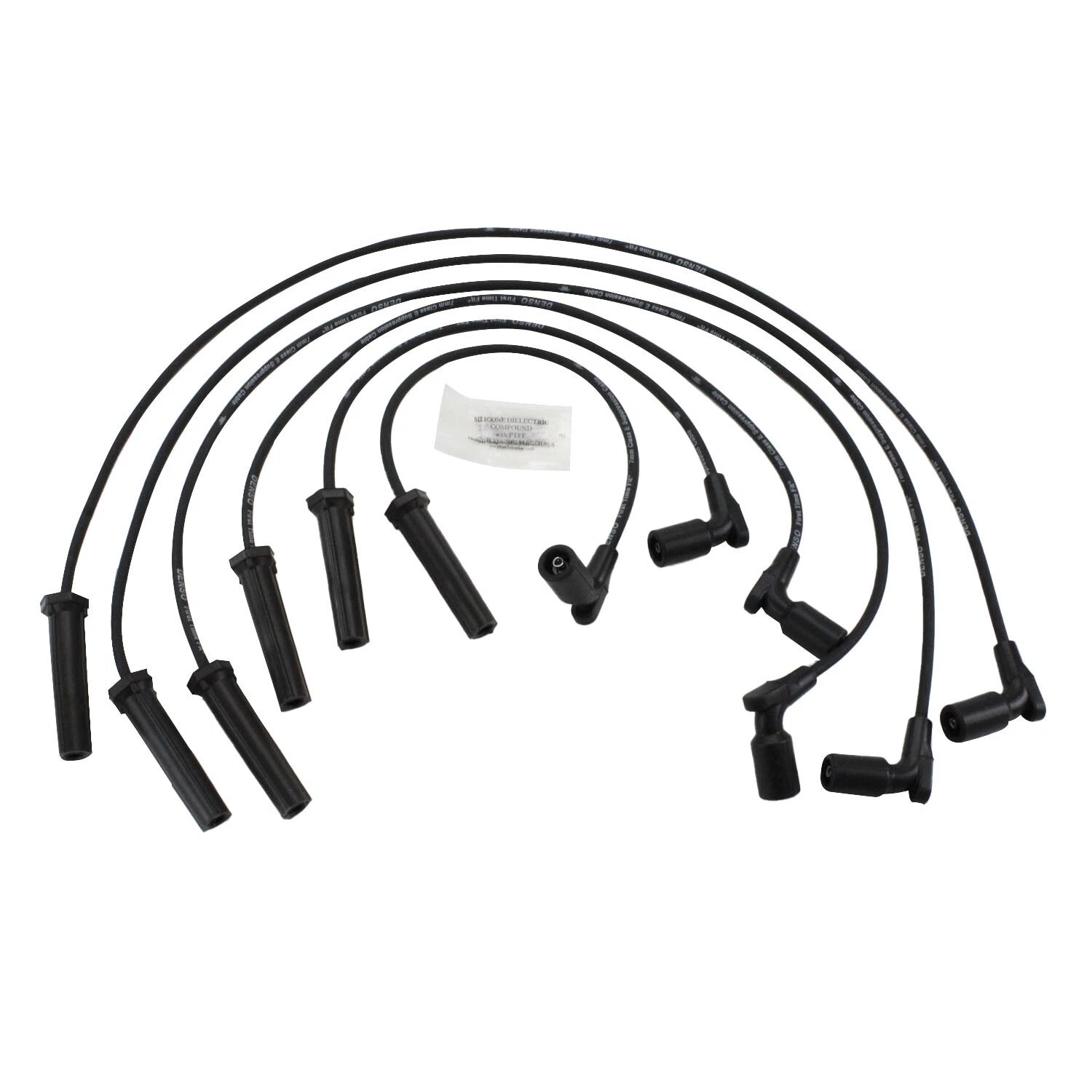 Set of 4 Spark Plugs & Ignition Wires for Buick Rendezvous, Chevy Malibu (DENSO 671-6070)