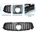 Front Upper Bumper Grille for Mercedes E200 (2017–2020) AMG Black