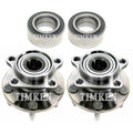 Front and Rear Wheel Bearings & Hubs Kit for Ford Edge Lincoln MKX (2007–2018)
