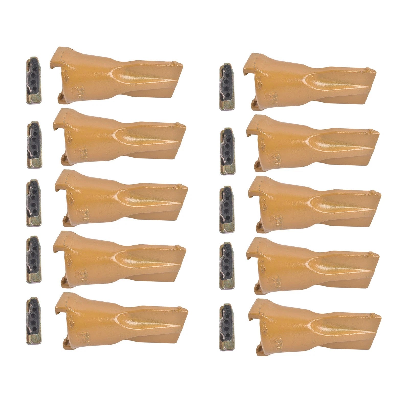 Set of 10 Dirt Bucket Teeth for Crane