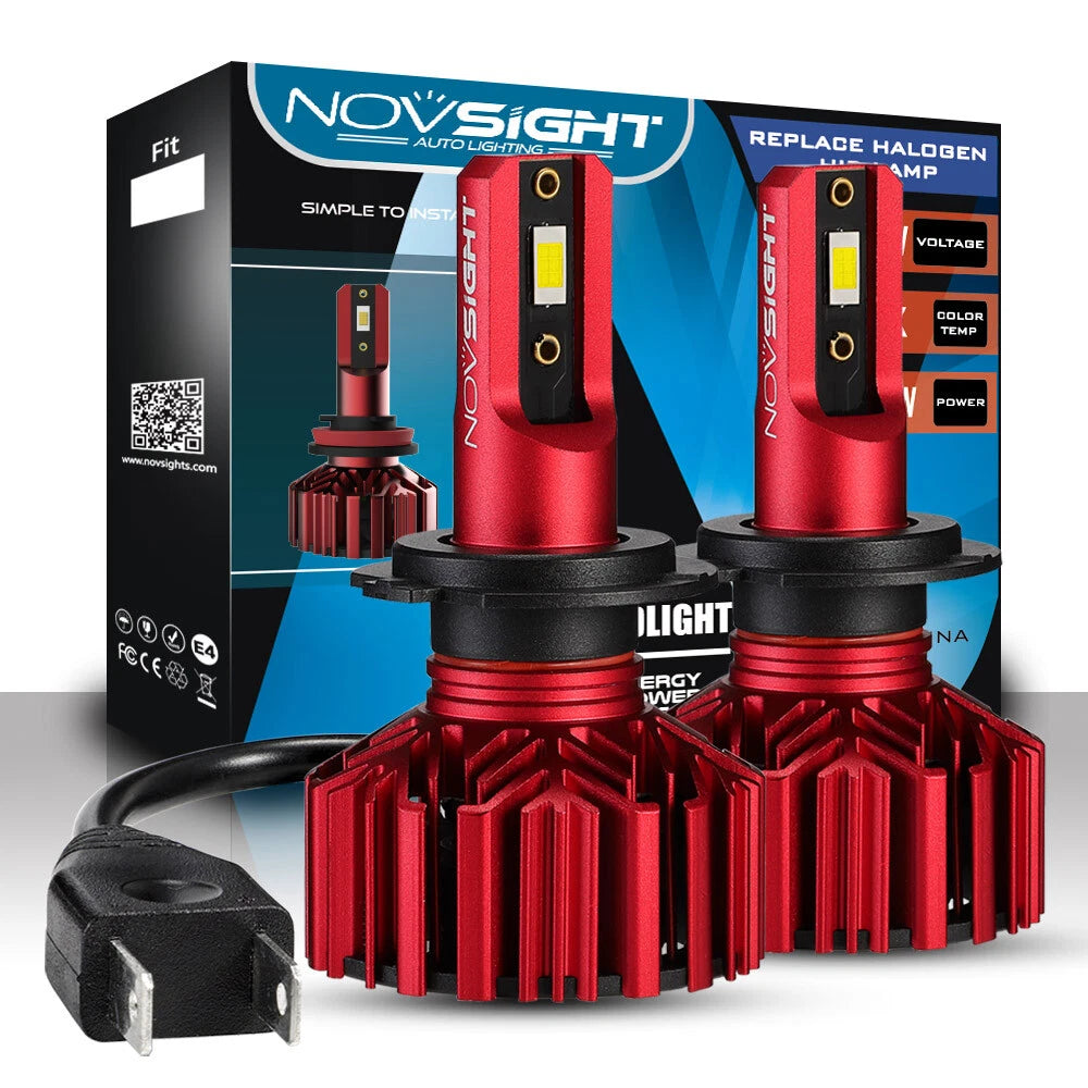 2X H7 LED Headlight Bulbs for