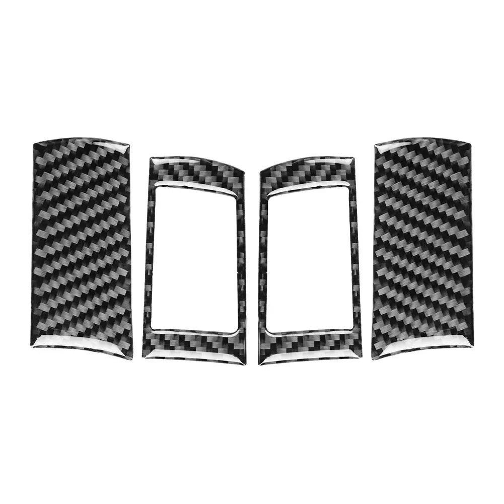 4 x Carbon Fiber Steering Wheel Button Covers for Dodge Challenger (2008-2010)