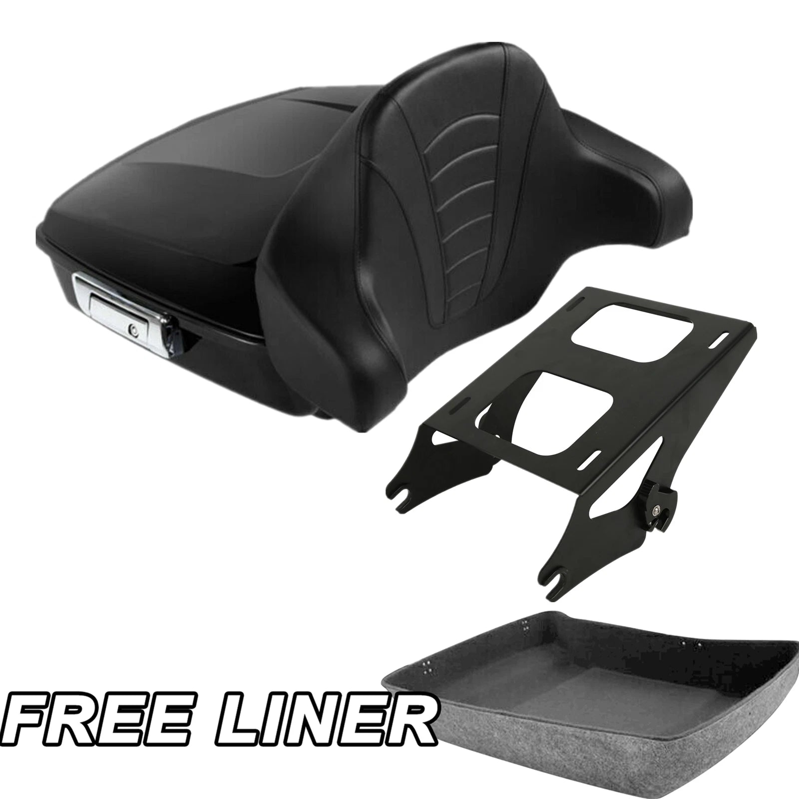 Chopped Trunk Pad Mount for Harley Road Glide (2014–2025) Matte Black