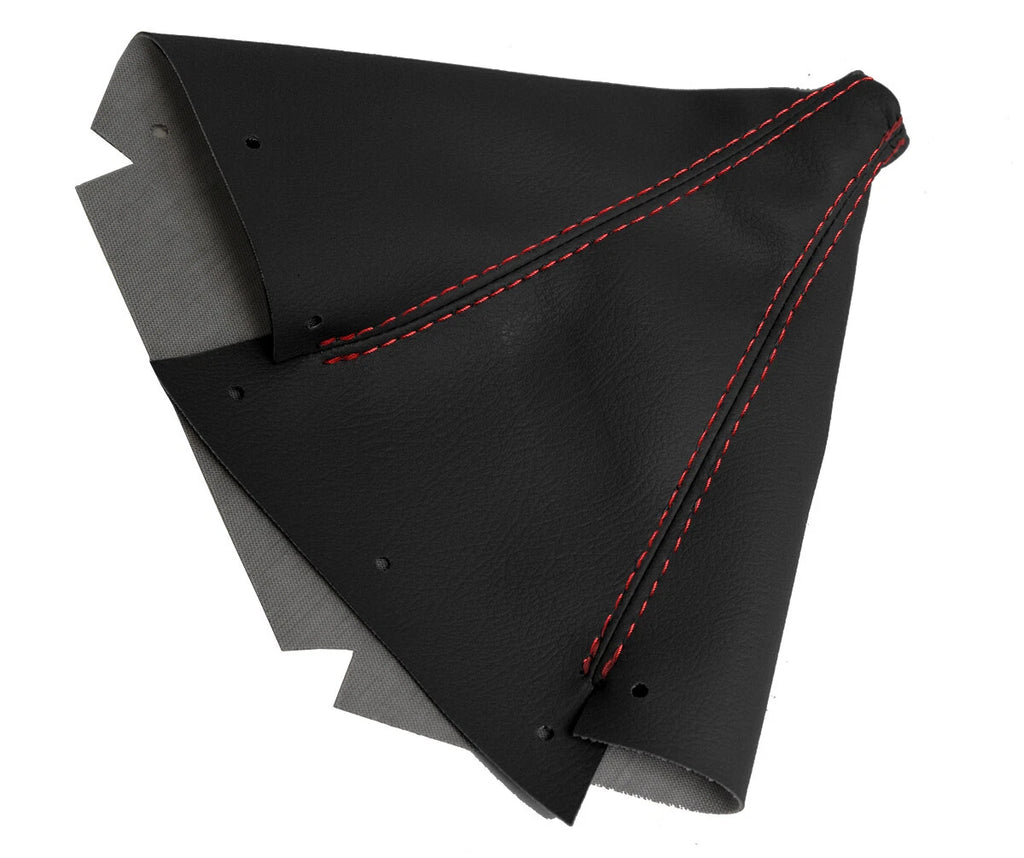 Leather Manual Shift Boot Cover for Nissan Skyline R33 (1993–1998) Red Stitch