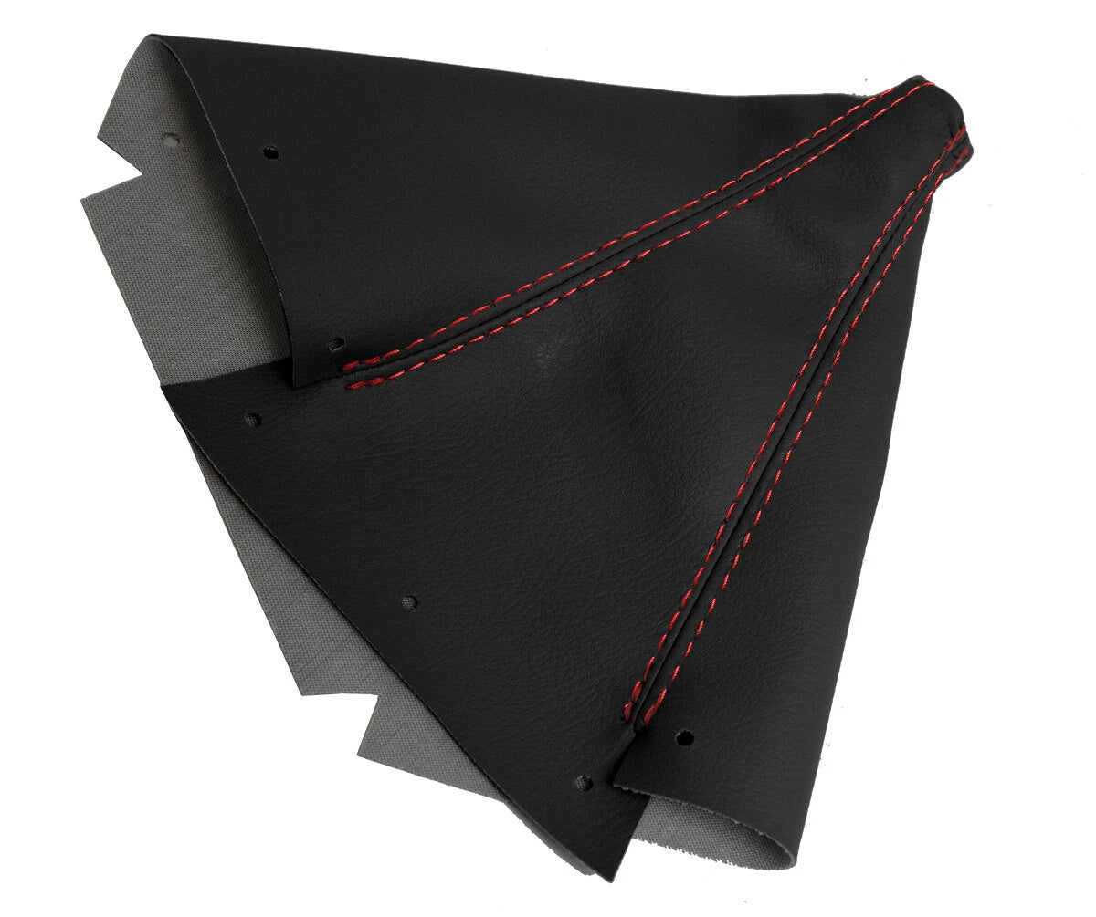 Leather Manual Shift Boot Cover for Nissan Skyline R33 (1993–1998) Red Stitch