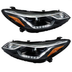 Set of 2 Projector Headlights for Chevy Cruze (2016–2019) Black LED DRL