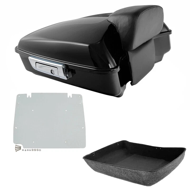 Chopped Trunk Backrest Pad Base Plate for Harley Touring Street Glide (2014–2026)