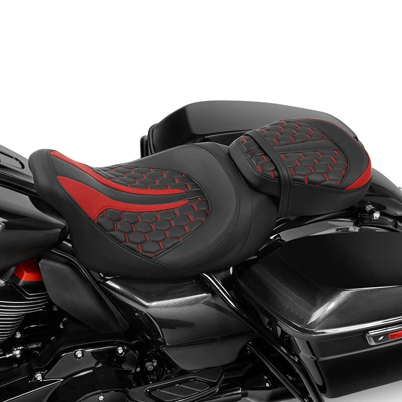 Seat Set for Harley CVO Road Glide (2009–2023) - Black Red