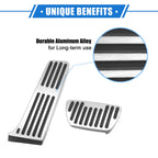 3 Pcs Gas Brake Foot Rest Pedal Cover for Toyota RAV4 (2019–2023) Silver Tone