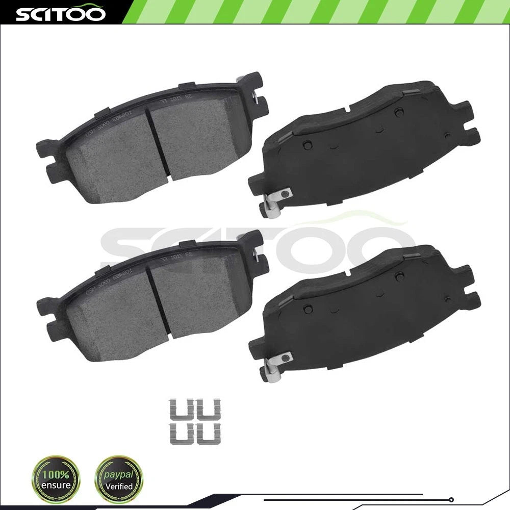 4X Front Ceramic Disc Brake Pads for Hyundai Accent 2006–2011, Kia Rio 2006–2011