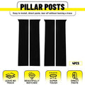 Set of 4 Pillar Post Door Trim Covers for Chevrolet Silverado (2014–2018) Glossy Black