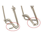 Stainless Steel Open Eye Pin Snap Swivel Clip for Fishing