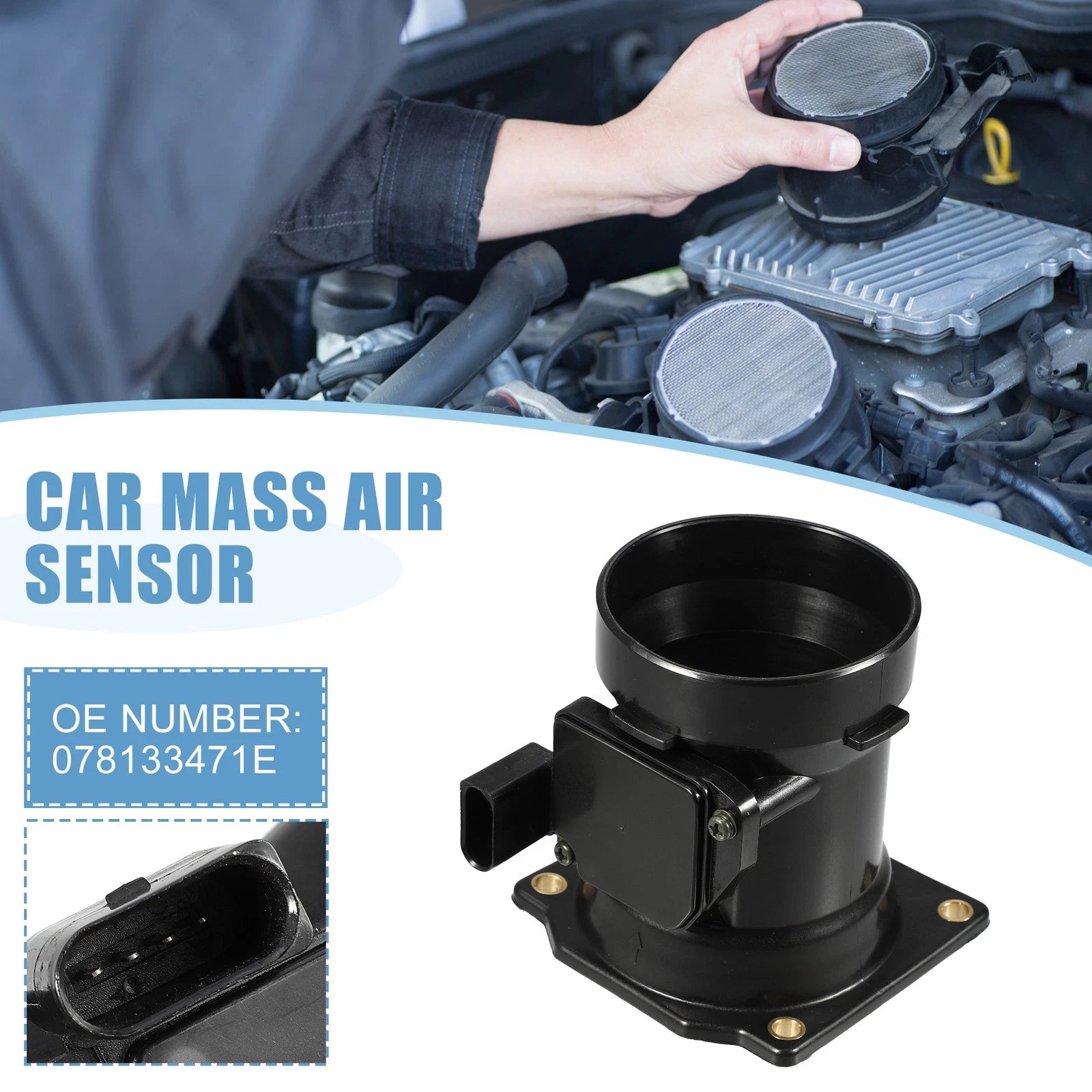 Mass Air Flow Sensor MAF for Volkswagen Passat (No.078133471E)