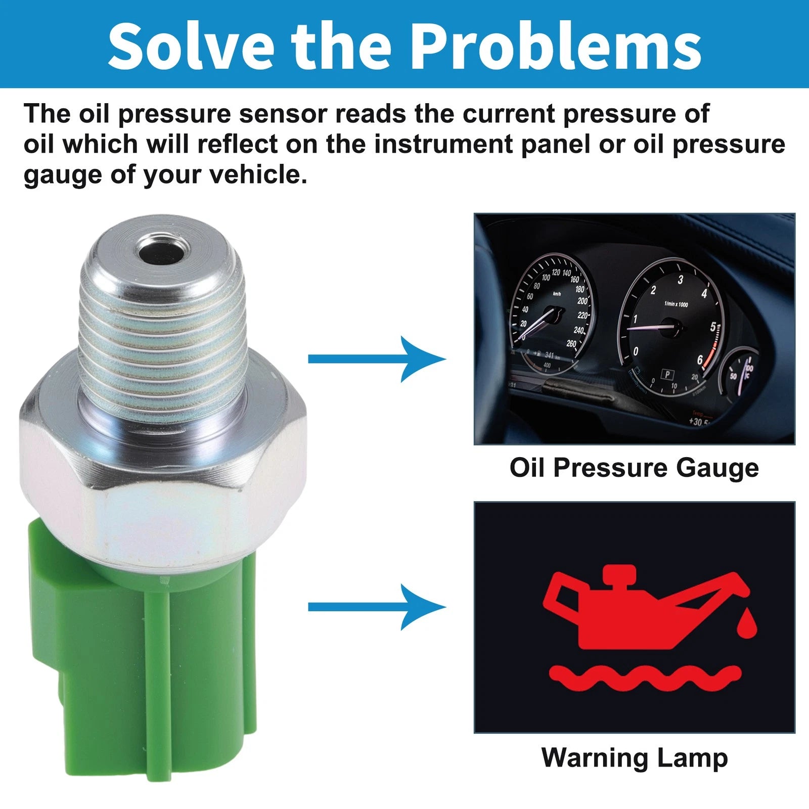 Engine Oil Pressure Sensor No.BE8Z9278A for Ford C-Max (2014–2018)
