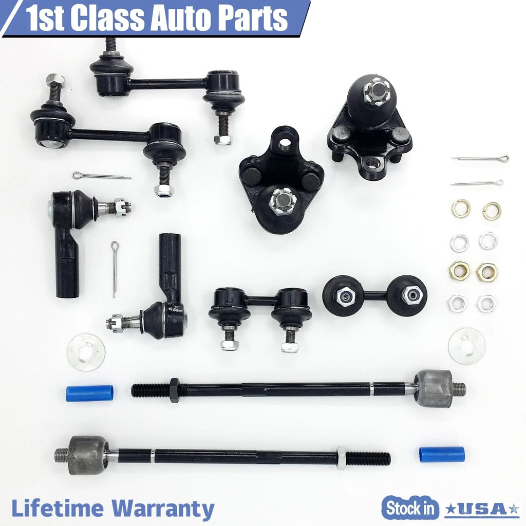 10pc Front Suspension Lower Ball Joint Tie Rod for Toyota Corolla (1993–1995)