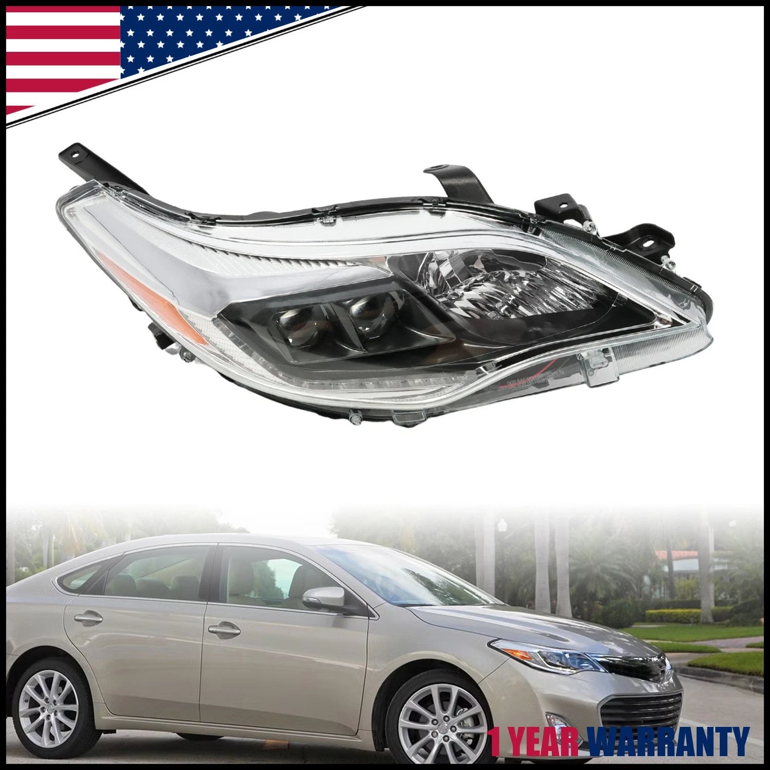 Xenon HID Headlight for Toyota Avalon (2013–2015) Right Passenger Side