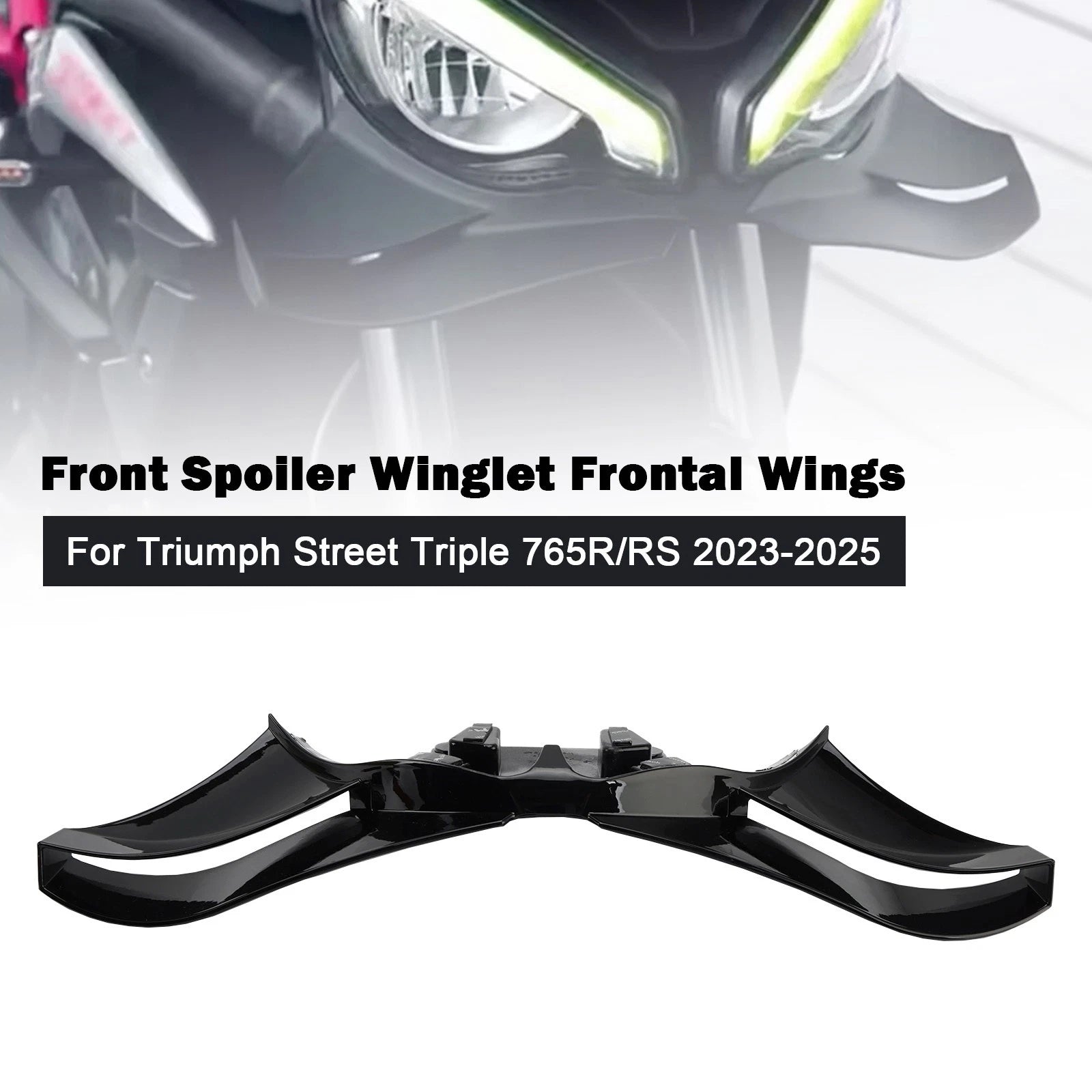 Front Spoiler Winglet for Street Triple 765R/RS (2023–2025) Black