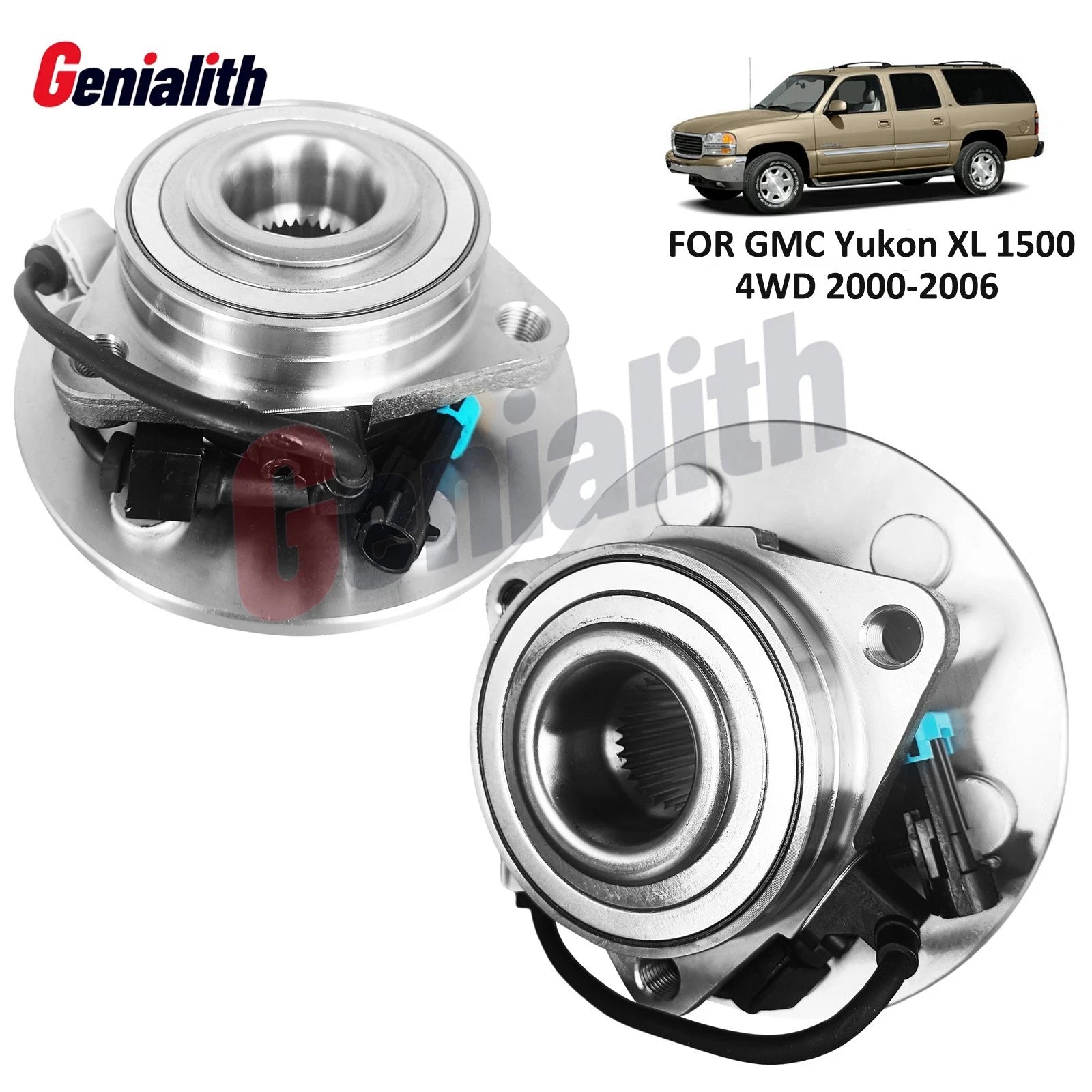 Pair 4WD Front Wheel Bearing Hubs 6Lug 515036 for GMC Yukon XL 1500 (2000–2006)