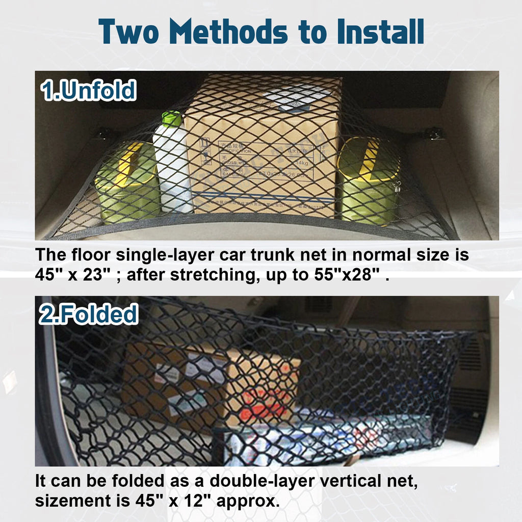 Nylon Rear Cargo Storage Organizer Net for SUV Hatchback (2010-2025)