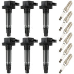 Set of 6 Ignition Coils and 6 Spark Plugs for Ford Edge (2016–2018)