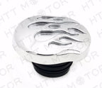 Chrome Flame Gas Cap for Harley (1984–2015)