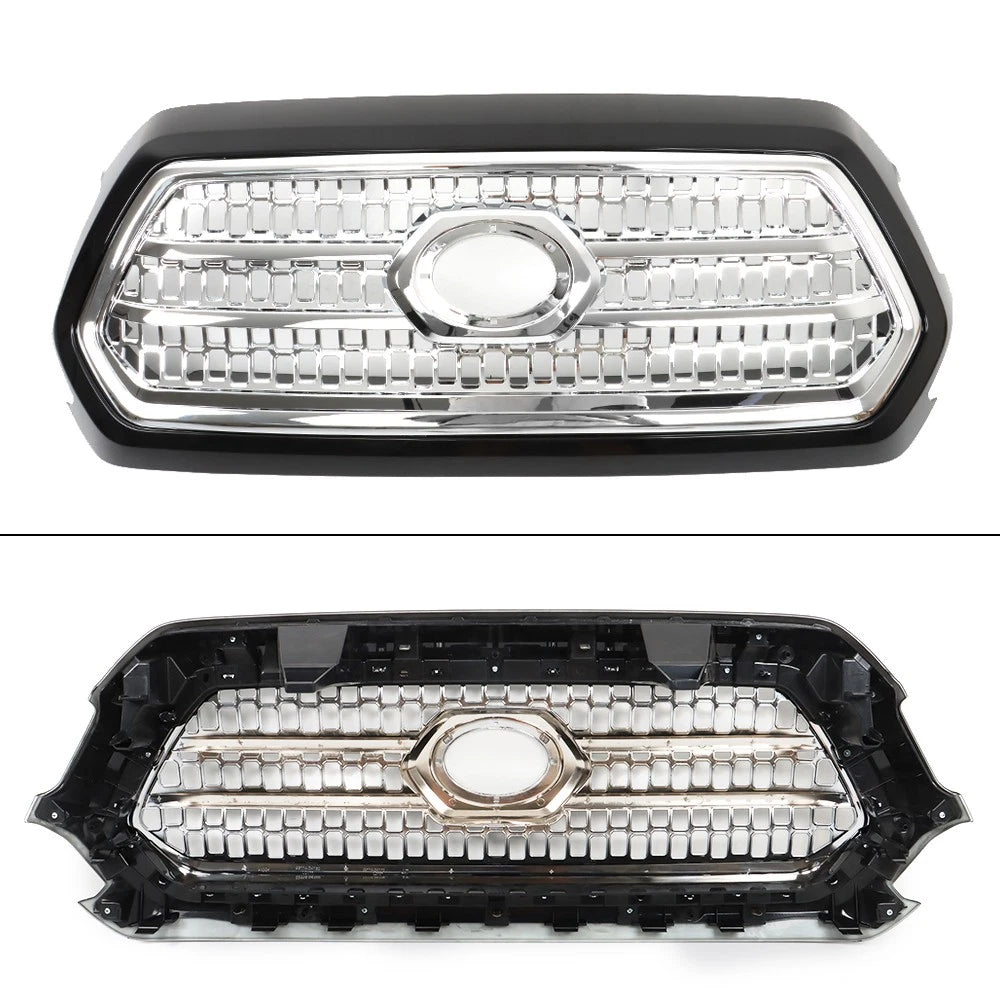 Chrome Front Bumper Grille Assembly for Toyota Tacoma (2016-2017)