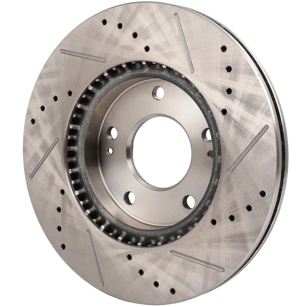 Front & Rear Drilled Rotors Brake Pads for Hyundai Veloster (2013–2016)