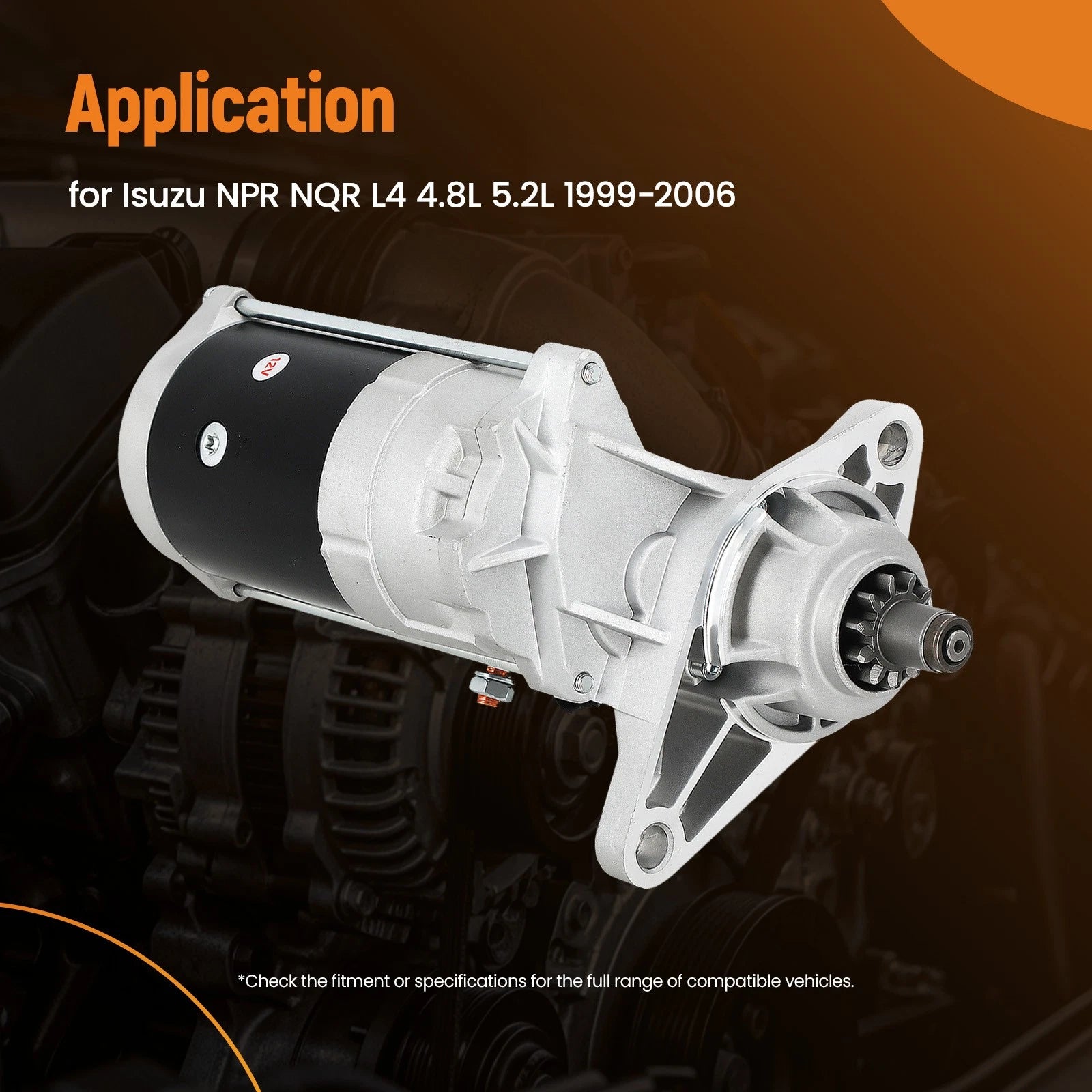 Alternator for Isuzu NPR NQR L4 4.8L 5.2L (1999–2006)