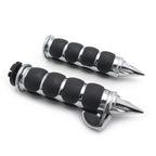 Chrome Spike 7/8" Handlebar Grips for Kawasaki Harley