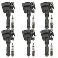 Set of 6 Bosch Ignition Coils & Double Platinum Spark Plugs for BMW E36 E39 E46