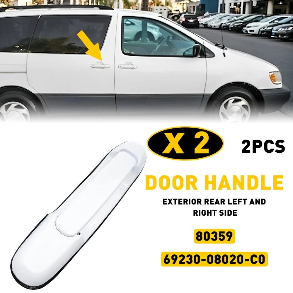 2pcs Exterior Door Handle Set for Toyota Sienna (1998–2003)