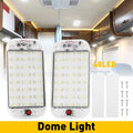 Set of 2 LED RV Ceiling Dome Lights for Trailer Camper